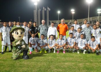 Correcaminos UAT Premier y la Guardia Nacional celebran partido amistoso en el Marte R. Gómez