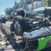 Terrible choque en la carretera