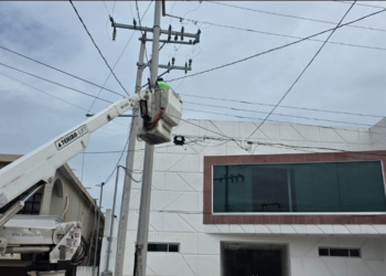Gobierno de Reynosa da mantenimiento a luminaria
