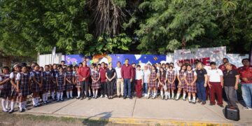 Presente Tamaulipas en la Jornada Nacional de Arte, Cultura y Participación Juvenil con la creación de un mural inspirado en el Día de Muertos